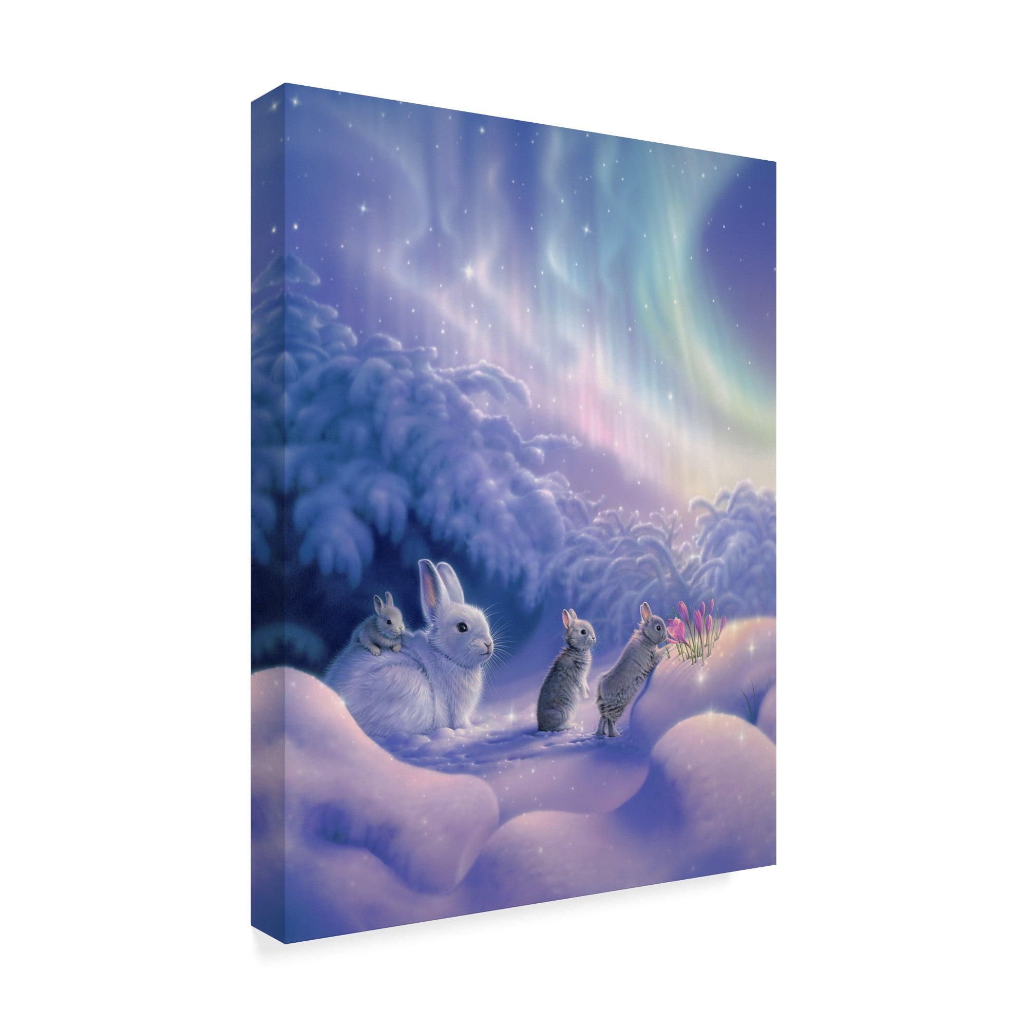 Trademark Fine Art 'Snuggle Bunnies' Canvas Art by Kirk Reinert