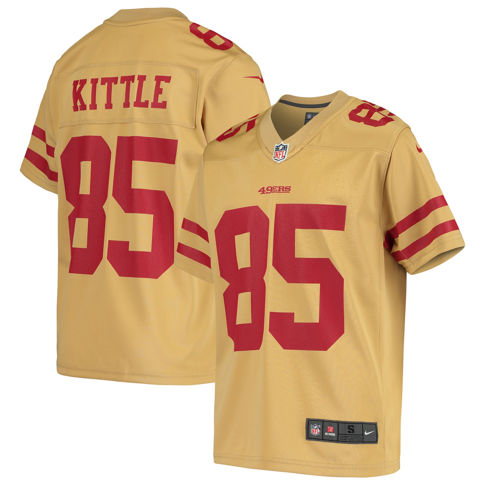 George Kittle San Francisco 49ers Nike Youth Inverted Game Jersey - Gold - Walmart.com ...
