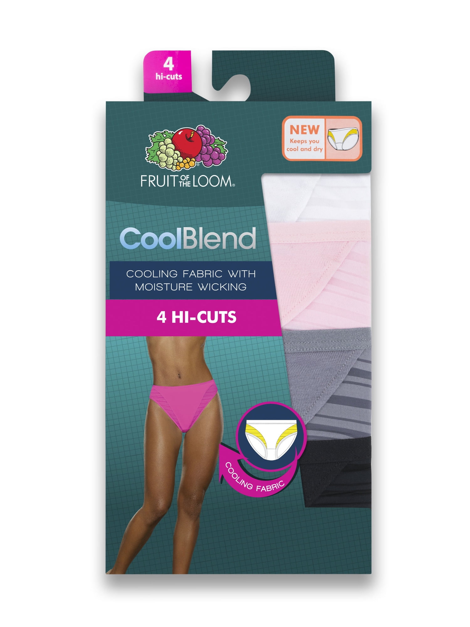  Fruit Of The Loom Womens Underwear Moisture Wicking  Coolblend Panties