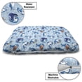 thumbnail image 3 of Sea Animals Pet Bed, Seal Pup Aquatic Wildlife Friendly Hugging Water Bubbles, Chew Resistant Pad for Dogs and Cats Cushion with Removable Cover, 24" x 39", Blue White Marigold, by Ambesonne, 3 of 4