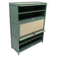 thumbnail image 4 of 7-Tier Freestanding Shoe Cabinet,Bamboo Composite,3 Fold-Doors,Plastic Handles,Sturdy Build,31.5x12.6x41.7in,for Home Storage, 4 of 21