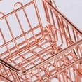 thumbnail image 3 of Shopping Cart Iron Double Layer Supermarket Handcart Shopping Utility Cart Mode Toy for Desktop Decor Ornament Golden, 3 of 4