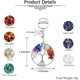 thumbnail image 3 of 7 Chakra Árbol de la vida Llavero de cristal Piedras preciosas Cristales curativos Llavero Plata Id Tag Llavero de coche, 11 Feliz Sencillez, 3 of 5