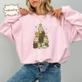 thumbnail image 2 of Meowy Christmas Embroidered Shirt, Cat Lover Xmas Embroidery Sweatshirt, Christmas Cat Mom Stitch Tee, Catmas Holiday Gift Crewneck, 2 of 5