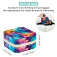 thumbnail image 5 of tie dye Travel Portable Square Necklace Organizer Jewelry Box Earring Holder for Girls and Women - Store Rings, Earrings, Necklaces, Bracelets, and More, 5 of 6
