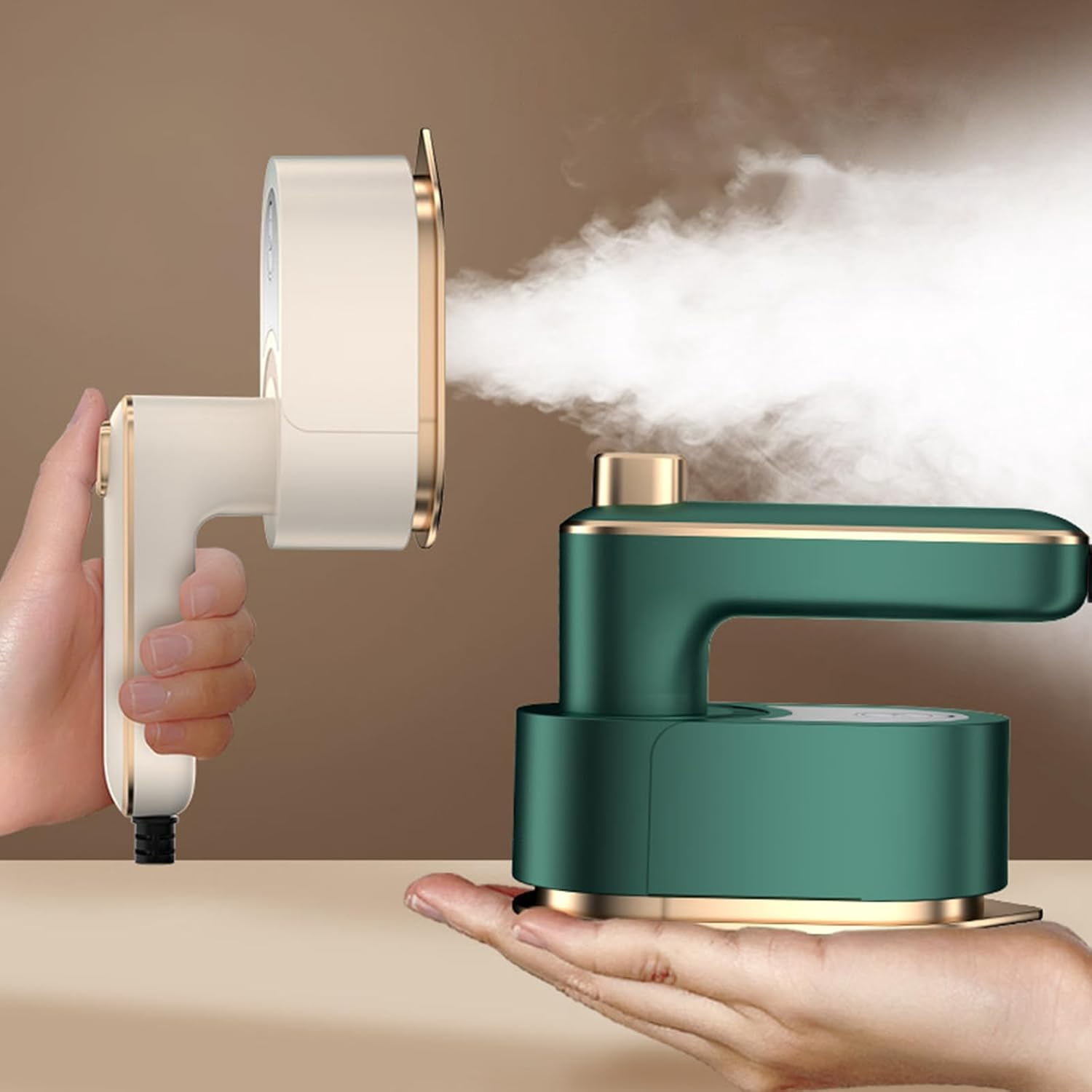 Home Iron Stacking Garment Steamer Handheld Portable Iron Mini Ironing Machine Green