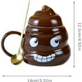 thumbnail image 2 of Aorsher Poop Ceramic Shaped Tea Coffee Mug, Hilarious Novelty Coffee Cup with Lid Spoon, Funny Poop Swirl Design, Funny Home Accessories, Ideal Funny Coffee Mug Gifts for Friends, 2 of 9
