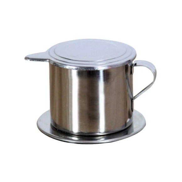 BINGLI 50ml Stainless Steel Vietnamese Coffee Drip Filter Maker, Traditional Brew Pot for Authentic Vietnam Style Coffee, for Home Office, Reusable Coffee Filter