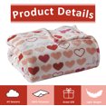 thumbnail image 5 of Red Valentines Throw Blanket Pink and Red Hearts Soft Fleece Valentine’s Day Blanket for Couch Sofa Bed 50” x 60”, 5 of 7