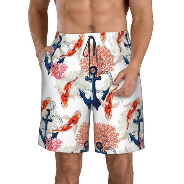 Fotbe Koi Fish And Corals Trajes de Baño Estampados para Hombre, Shorts ...