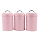 thumbnail image 1 of Bote de Almacenamiento de Cocina Macarena Set de 3 piezas para alimentos color rosa, 1 of 8