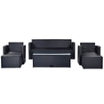 thumbnail image 3 of Canddidliike Outdoor Wicker Sofa Set with Water Resistant Cushions for Patio Sectional Furniture - Beige, 3 of 10