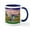 White/Navy Inside, variant on CafePress - Autumn Angel/Keeshond Mug - 11 oz Ceramic Mug - Novelty Coffee Tea Cup