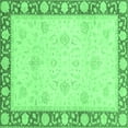 thumbnail image 1 of Ahgly Company Indoor Square Oriental Emerald Green Modern Area Rugs, 8' Square, 1 of 4