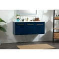 thumbnail image 3 of Elegant Decor Penn 48" MDF Single Bathroom Vanity with Backsplash in Blue, 3 of 10