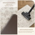 thumbnail image 5 of BERTHMEER Kitchen Rugs for Floor 2 Piece, 17.3"x30"+17.3"x47" Anti Fatigue Waterproof Beige Kitchen Mats, Non Slip Comfort Standing Mat Rug for Home, Sink, Laundry, Beige, 5 of 9