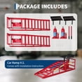 thumbnail image 4 of GARVEE 2-Pack 5T Auto Car Truck Service Ramps Lifts,Low Profile Hydraulic Car Ramps for Oil Changes,Adjustable Lift Height,Red&Black, 4 of 7