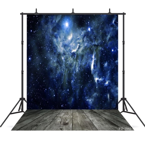 Starry Sky Photography Backdrops Wooden Floor Photo Background 3D Vinyl Cloth Computer Printed for Photo Studio Photo Shootings