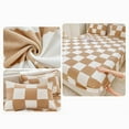 Full Size Plaid Mattress Cover, Flannel Fitted Sheet, Velvet Checkered