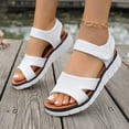 thumbnail image 3 of Rokment Athletic Orthopedic Walking Sandals for Women 2026 Comfortable Breathable Mesh Memory Foam Wedge Heels Arch Support Non Slip Work Summer Shoes White Size 8.5, 3 of 6