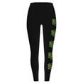 thumbnail image 4 of QATAINLAV St Patricks Day Leggings for Women Casual Stretchy High Waisted Yoga Pants Fashion Shamrock Print Running Leggings Full Length Tight Trousers on Sale Clearance Black XL, 4 of 5