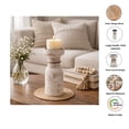 thumbnail image 5 of Expobazaar Wooden Candle Holder | Decorative Wood Table Candle Stand for Home Decor, Weddings, and Parties | Elegant Centerpiece Candle Holder, 5 of 5