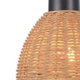 thumbnail image 3 of Globe Electric Briar 1-Light Matte Black Plug-in or Hardwire Indoor Wall Sconce with Rattan Shade, 3 of 9