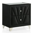 thumbnail image 6 of FOA Sakan 5pc Black Fabric Bedroom Set-Queen+2 Nightstands+Dresser+Mirror, 6 of 22