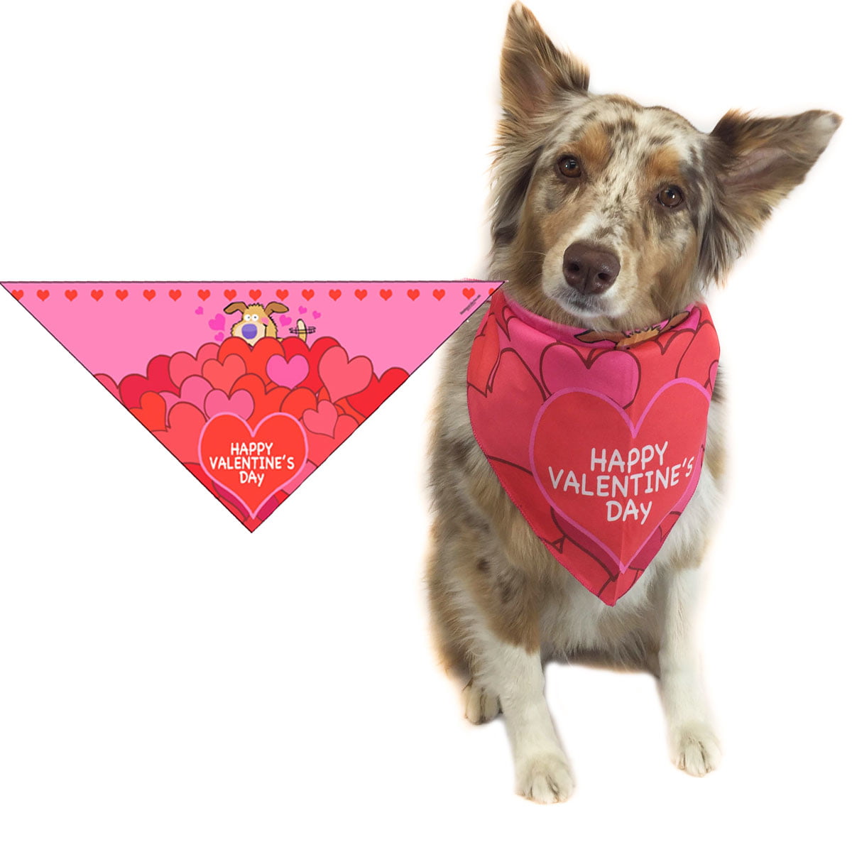 Handmade Dog Bandana Valentines Day Nuts About You
