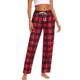 thumbnail image 3 of ShomPort Plaid Pajama Pants Casual Wide Leg Plaid Pants Comfy Lounge Sleep Pjs Pants with Drawstring and Pockets, 3 of 7