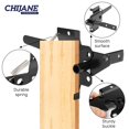 CHIJANE Post Mount Heavy Duty Self Locking Gate for Wooden Fence