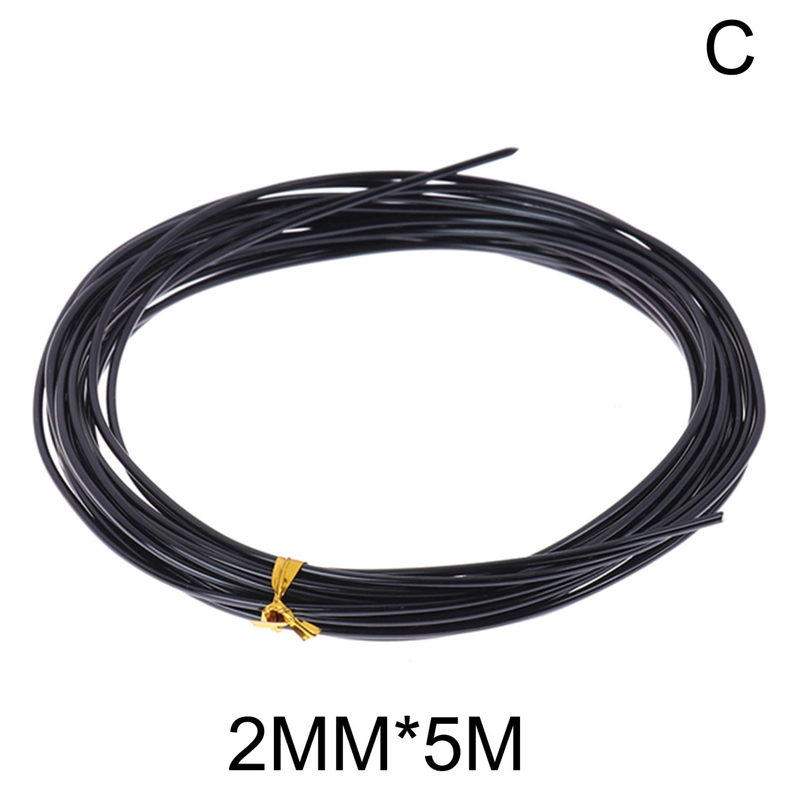 5m Black Anodized Aluminum Bonsai Training Wire For Plant 5 Sizes NEW R3B6