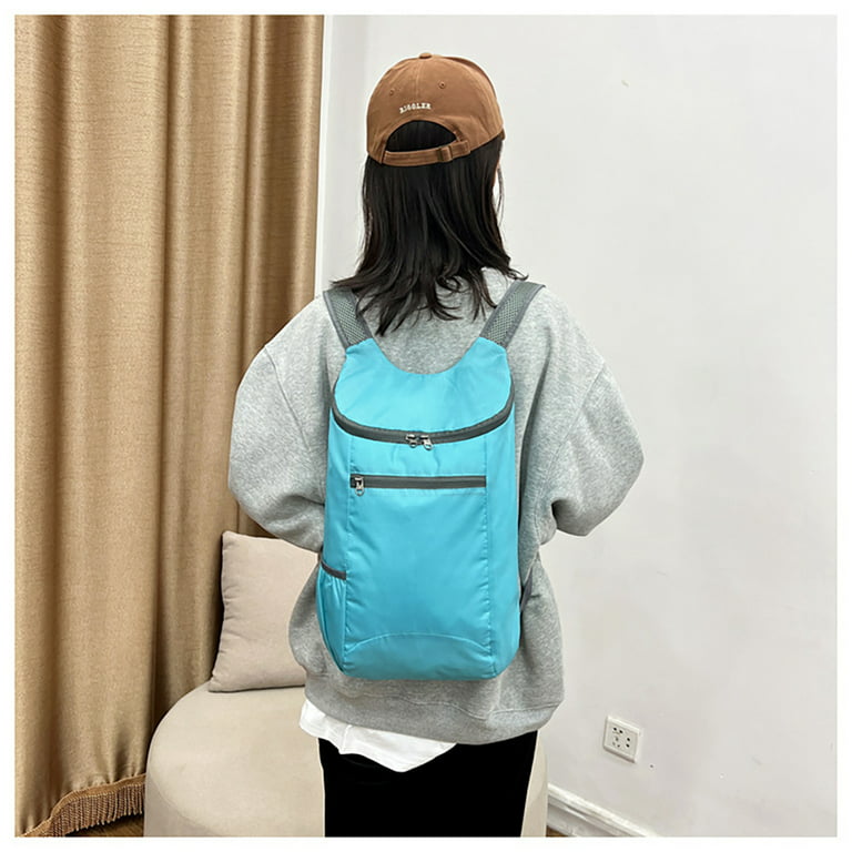 Small Hiking Backpack Day Pack Portable Waterproof Bag with Breathable  Strap for Vacation Outdoor Sports Fishing Rose Red 
