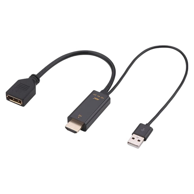 Convertidor USB 2.0 a DP/F 0.25M Hugo Compatible para PC Tarjeta gráfica Laptop Accesorios duraderos