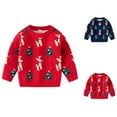 thumbnail image 4 of Atogsazn Toddler Baby Boys Girls Christmas Sweater Kids Fleece Long Sleeve Pullover Sweaters Winter Warm Clothes A-Red 2-3 Years on Clearance, 4 of 4