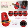 thumbnail image 6 of Dog Treat Dispensing Ball,Adjustable Puzzle Toys for IQ Training,Interactive Slow Feeder for Boredom Relief,For Small Medium Large Dogs，Red, 6 of 7