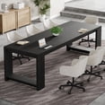 thumbnail image 5 of Tribesigns 7 ft Conference Table for 6 to 8 People, Modern Rectangle Meeting Table, Black, 5 of 7