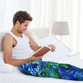 thumbnail image 5 of Vsdgher Colorful Stained Glass Crocodile Mens Pajama Pants Sleep & Lounge Pants, PJ Pants-Small, 5 of 6