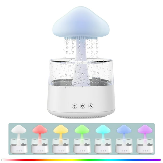Humidificateur Nuage de Pluie Goutte à Goutte avec Lumières DEL Réglables Télécommande
