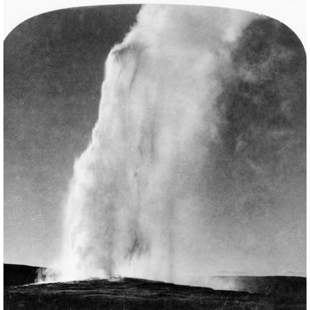 Yellowstone Park Geyser Nold Faithful Geyser Eruption In