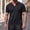 Black, variant on Mens V Neck Short Sleeve T Shirt with Rivet Detail Casual Henley Style Tee Soft Breathable Cotton Blend Comfort Fit Daily Wear Green S