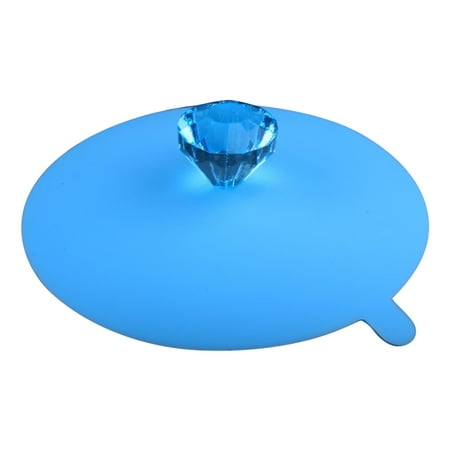 

Mnjin Silicone Diamond Cup-Cover Creative Diamond Cup-Cover Hot Cup Lids Blue