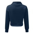 thumbnail image 3 of Vedolay Women Sweatshirt Women's 2023 Casual Sweatshirt Crewneck Long Sleeve Solid Color Fall Soft Tops,Navy S, 3 of 5