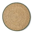thumbnail image 1 of Set de table rond Hometrends Solid Border 100 % jonc de mer, vert, 38 cm (15 po), 1 of 5