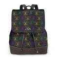 thumbnail image 1 of Balery Mardi Gras Carnival Mochila de Cuero para Mujeres, Gran Capacidad, Bolsa de Viaje Multifuncional, Mochila de Cuero y Bolsa de Hombro para Mujeres, 1 of 4