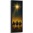 thumbnail image 4 of Large Framed Canvas Print Bethlehem Star Wall Art Christian Decor for Living room Bedroom - 60"x20" Black Frame, 4 of 6