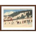thumbnail image 2 of Art.com Skiing at Big Bromley, Manchester, Vermont Premium Giclee Print, Brown Frame Wall Art, 23" x 17", 2 of 5