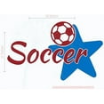 thumbnail image 2 of Bedroom Décor Soccer with Star Sports Vinyl Wall Decals 23x14-Inch, Red/Traffic Blue, 2 of 6