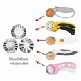 thumbnail image 3 of 6-Pack Wave Rotary Blades for Crafting, Ideal for Quilting, Sewing, Crochet, and Scrapbooking Projects, 3 of 5