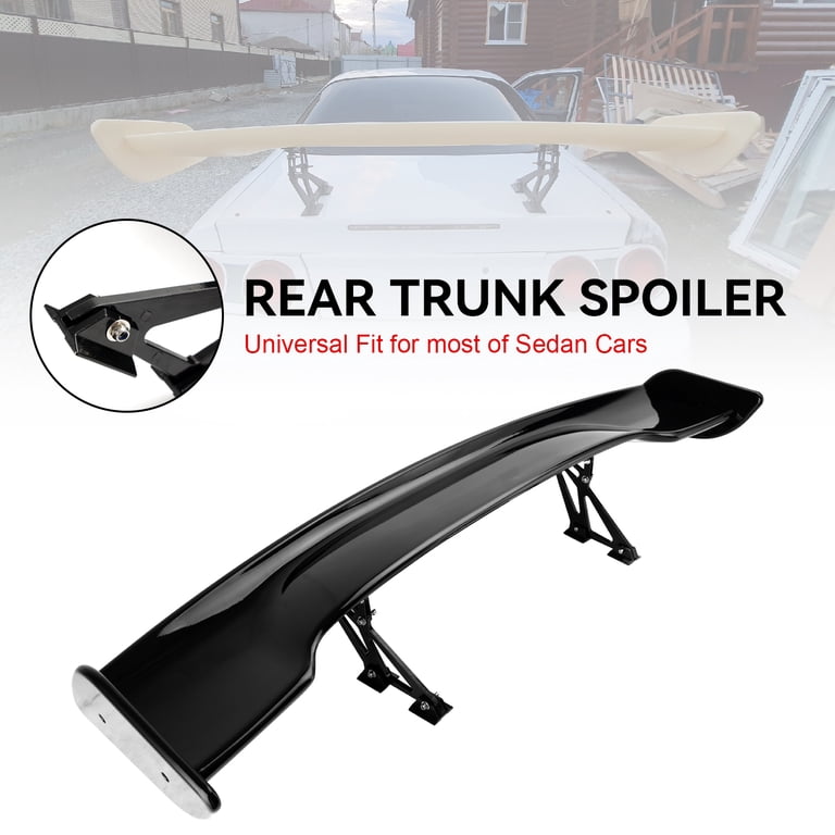 Ikon Motorsports Rear Trunk Spoiler Wing For 08-17 Mitsubishi Lancer Evo 10 Sedan 4dr Abs Rear Trunk Spoiler Wing Matte Black 2008 2009 2010 2011 2012 2013 2014 2015